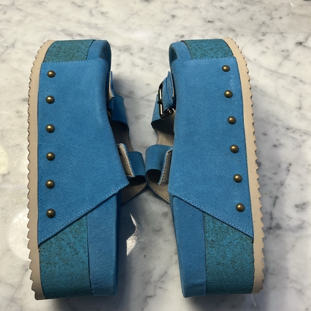 Free People x Intentionally Rule Breaker Suede Sandals Size 9 NIB - Picture 14 of 16